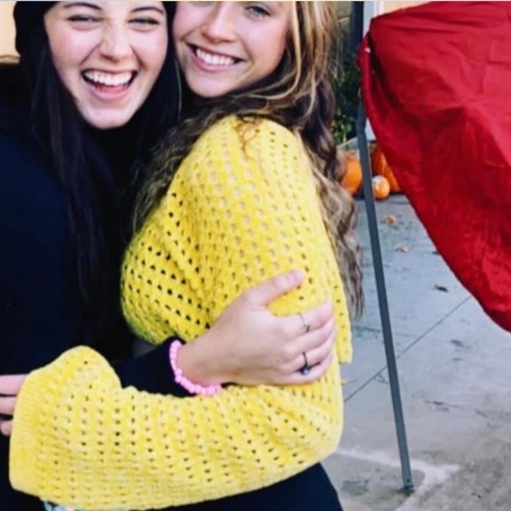 Express Yellow Knit Sweater - Picture 3 of 5